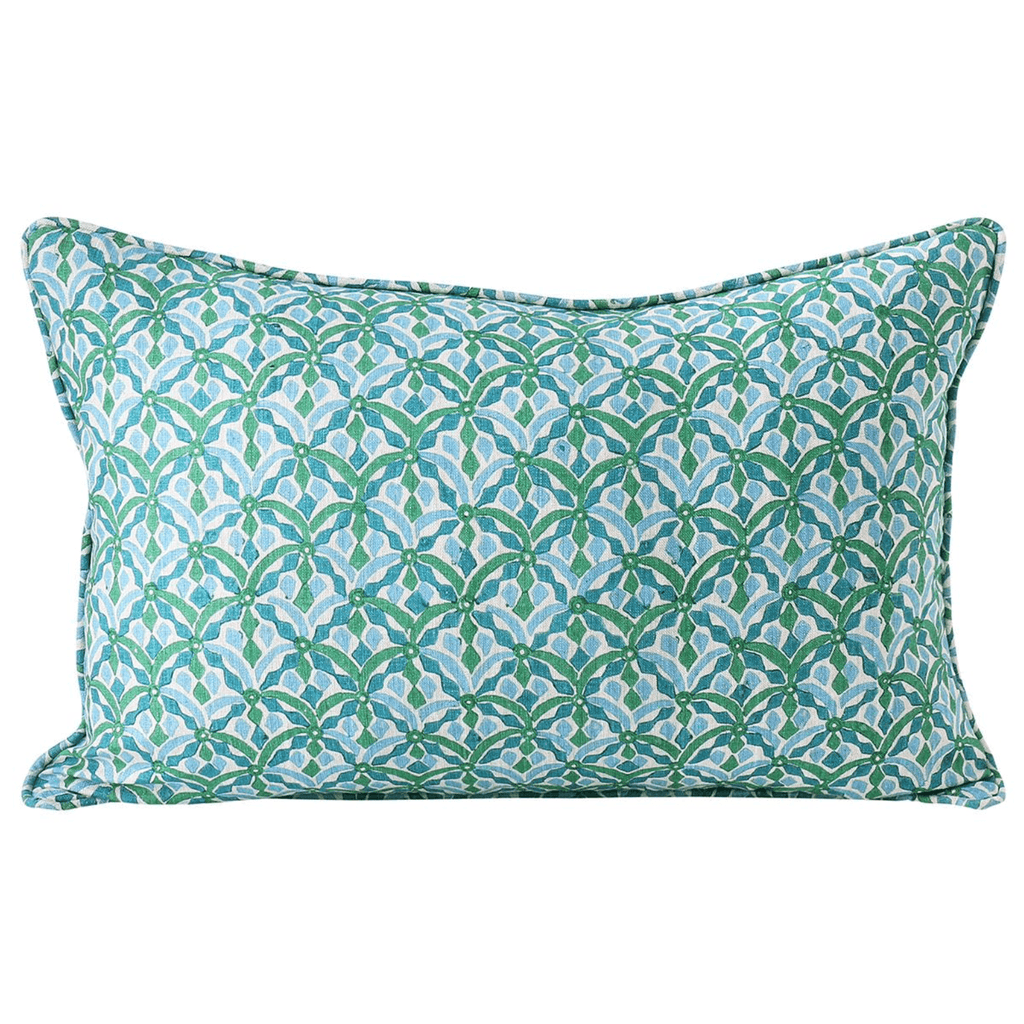 Walter G  Positano Emerald Linen Cushion available at Rose St Trading Co