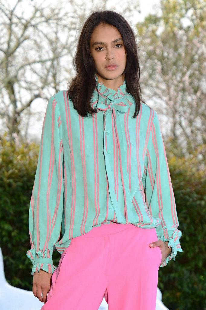 Pretty Tied Up Blouse | Mint & Pink by Trelise Cooper in stock at Rose St Trading Co