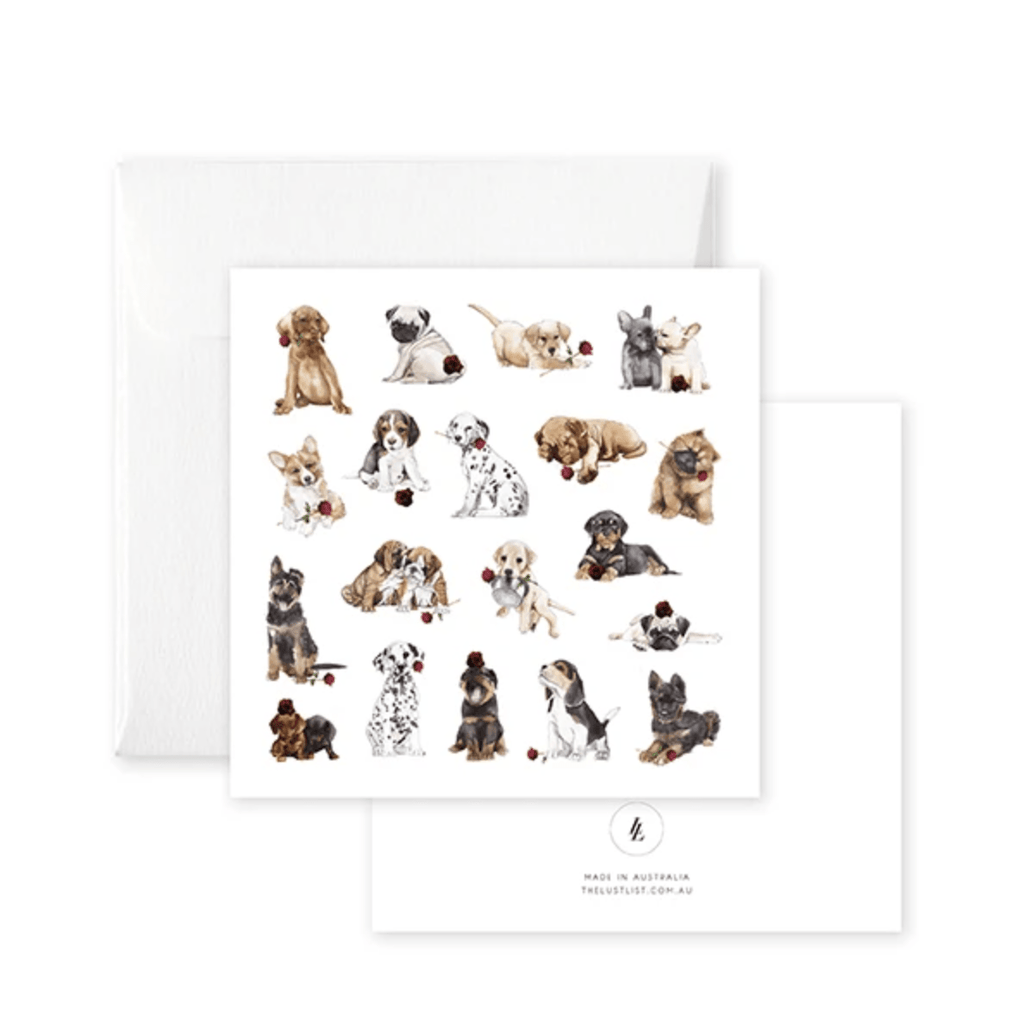 RSTC  Puppy Love Card available at Rose St Trading Co