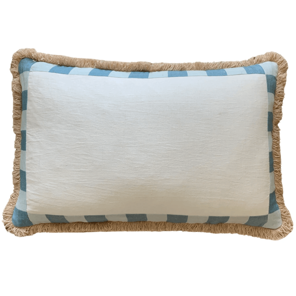 RSTC  Pure Linen Cushion Blue | 60 x 40cm available at Rose St Trading Co