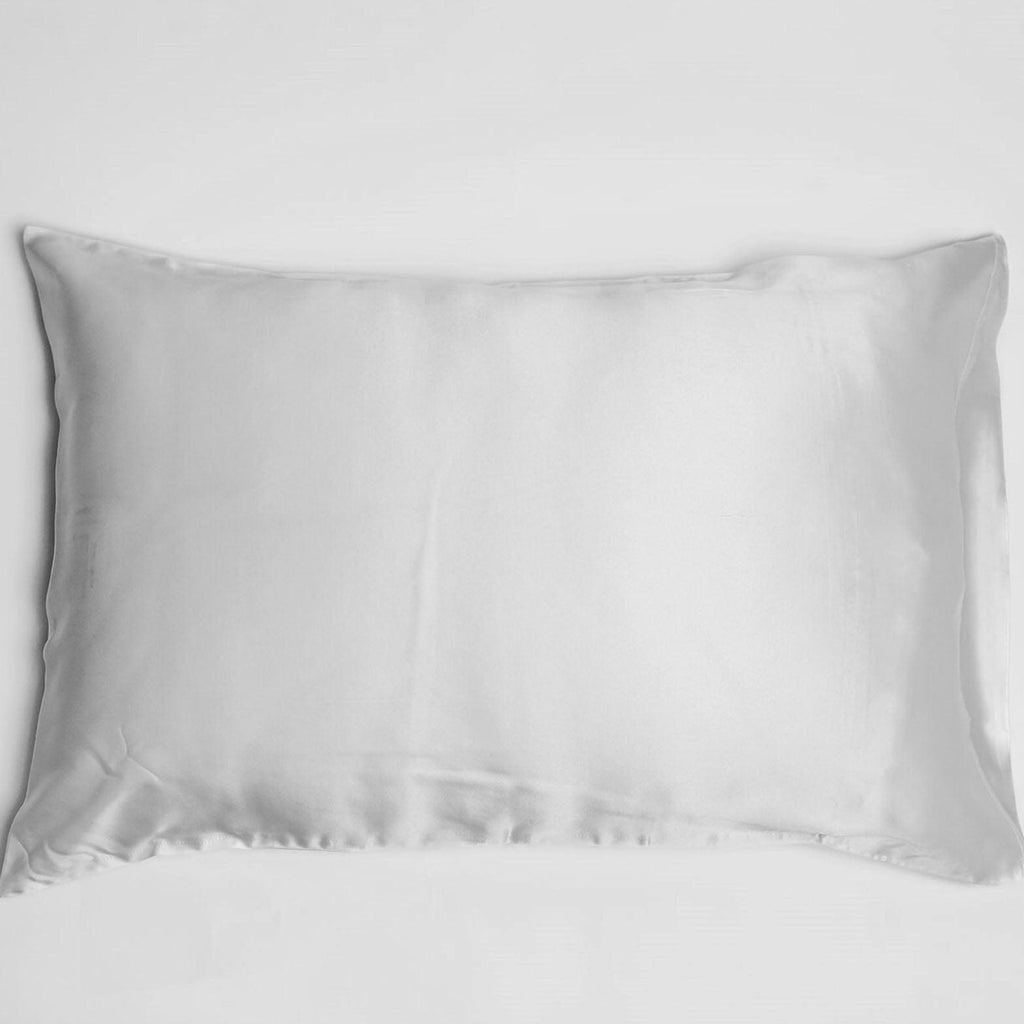 Silk Magnolia  Pure Silk Pillowcase | Arctic White available at Rose St Trading Co