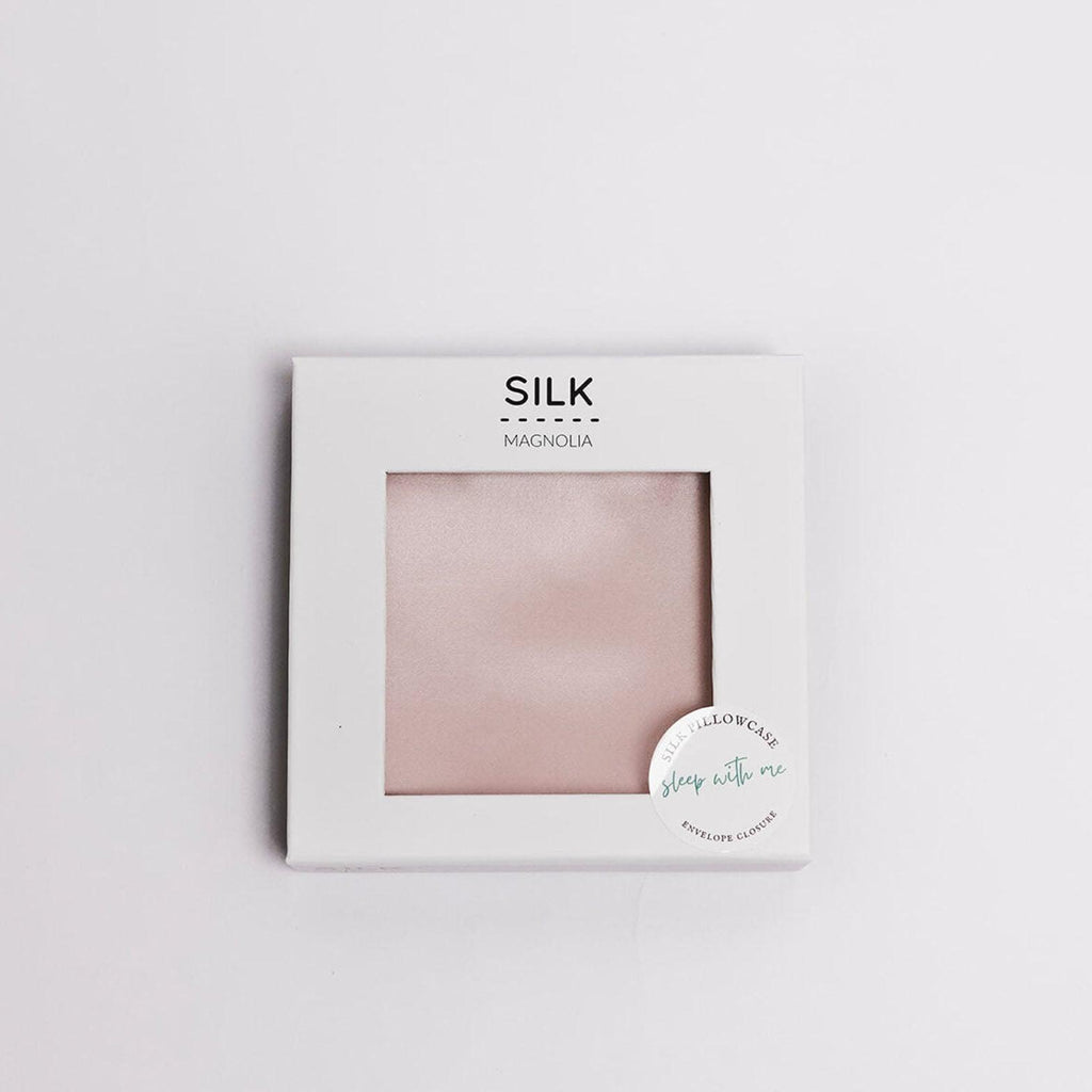 Silk Magnolia  Pure Silk Pillowcase | Peony Pink available at Rose St Trading Co