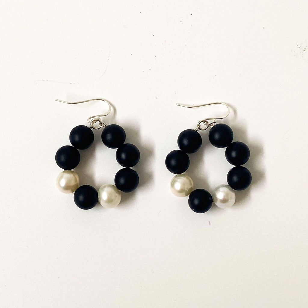 RSTC  Rachel Earring | Black Onyx available at Rose St Trading Co
