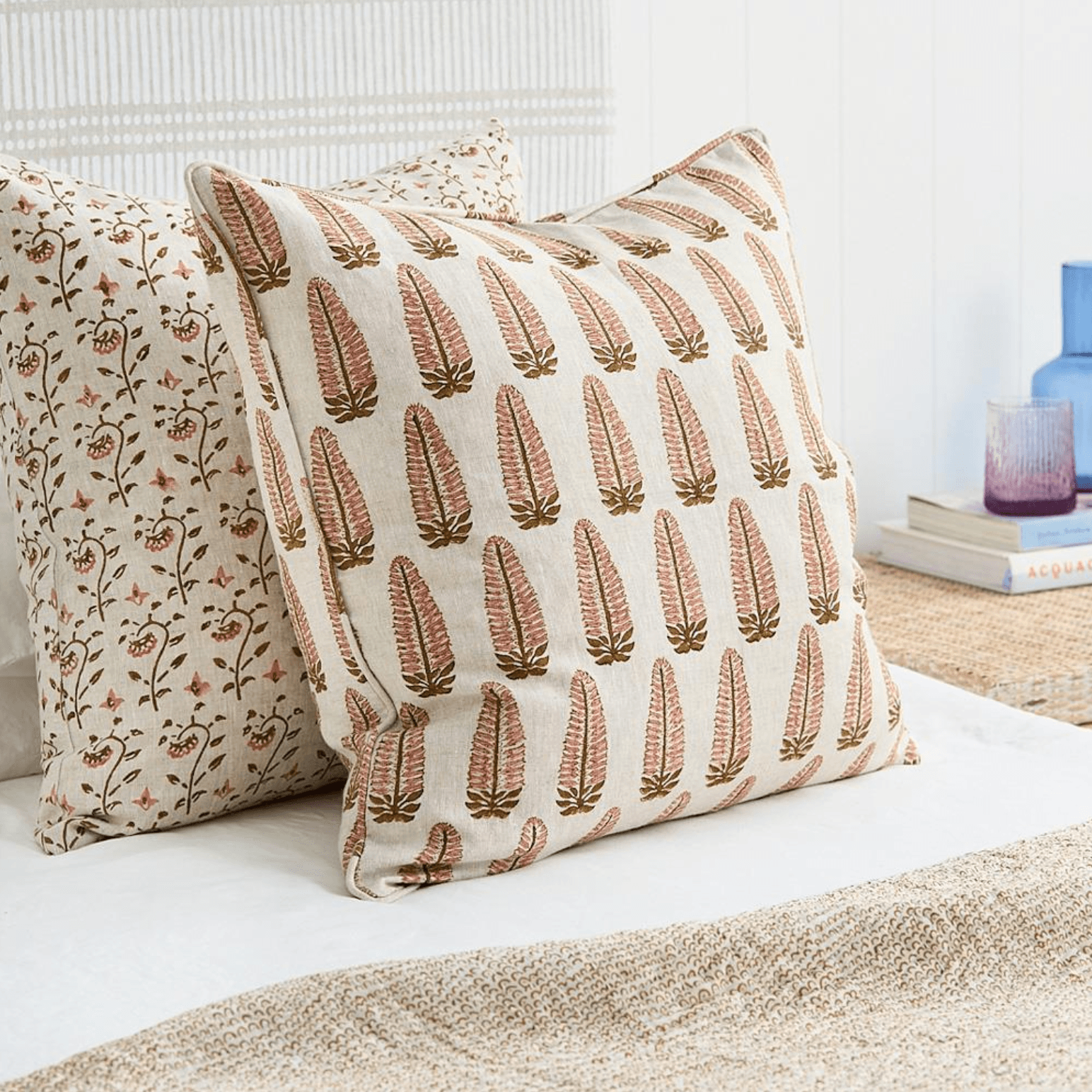 Walter G  Rangoli Musk Linen Cushion available at Rose St Trading Co