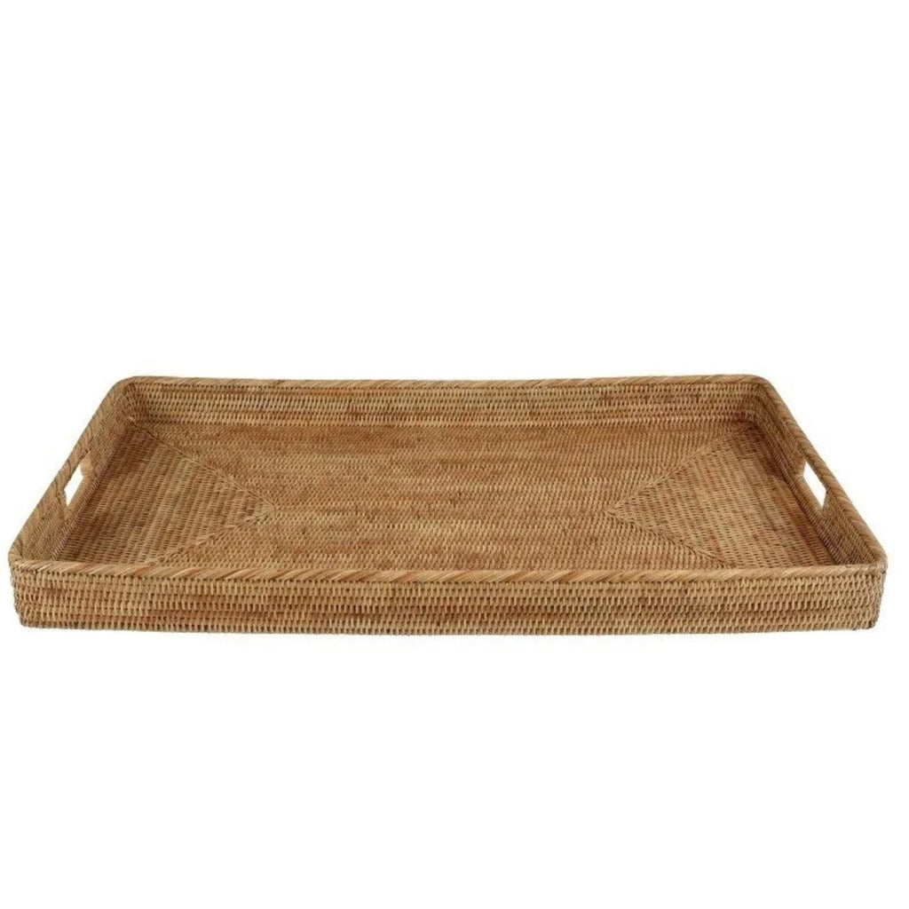 Rattan Tea Trays With Handles | Antique by RSTC in stock at Rose St Trading Co