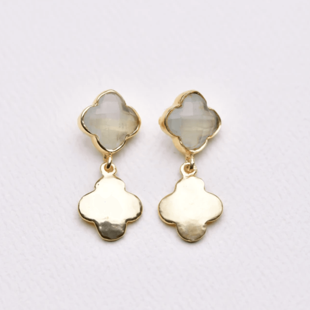 Zafino  Reese Earring - Aqua Chalcedony available at Rose St Trading Co