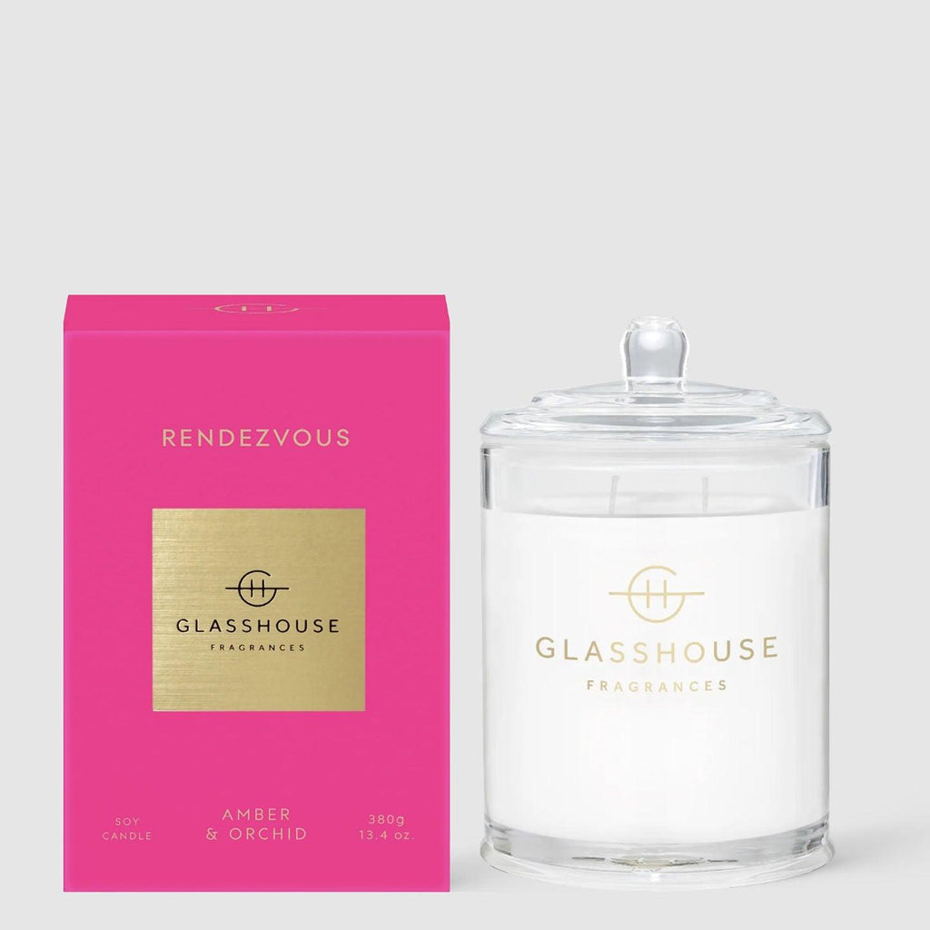 Glasshouse Fragrance  Rendezvous 380g Candle available at Rose St Trading Co
