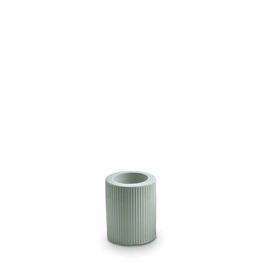 Marmoset Found  Ribbed Infinity Candle Holder Blue (M) available at Rose St Trading Co