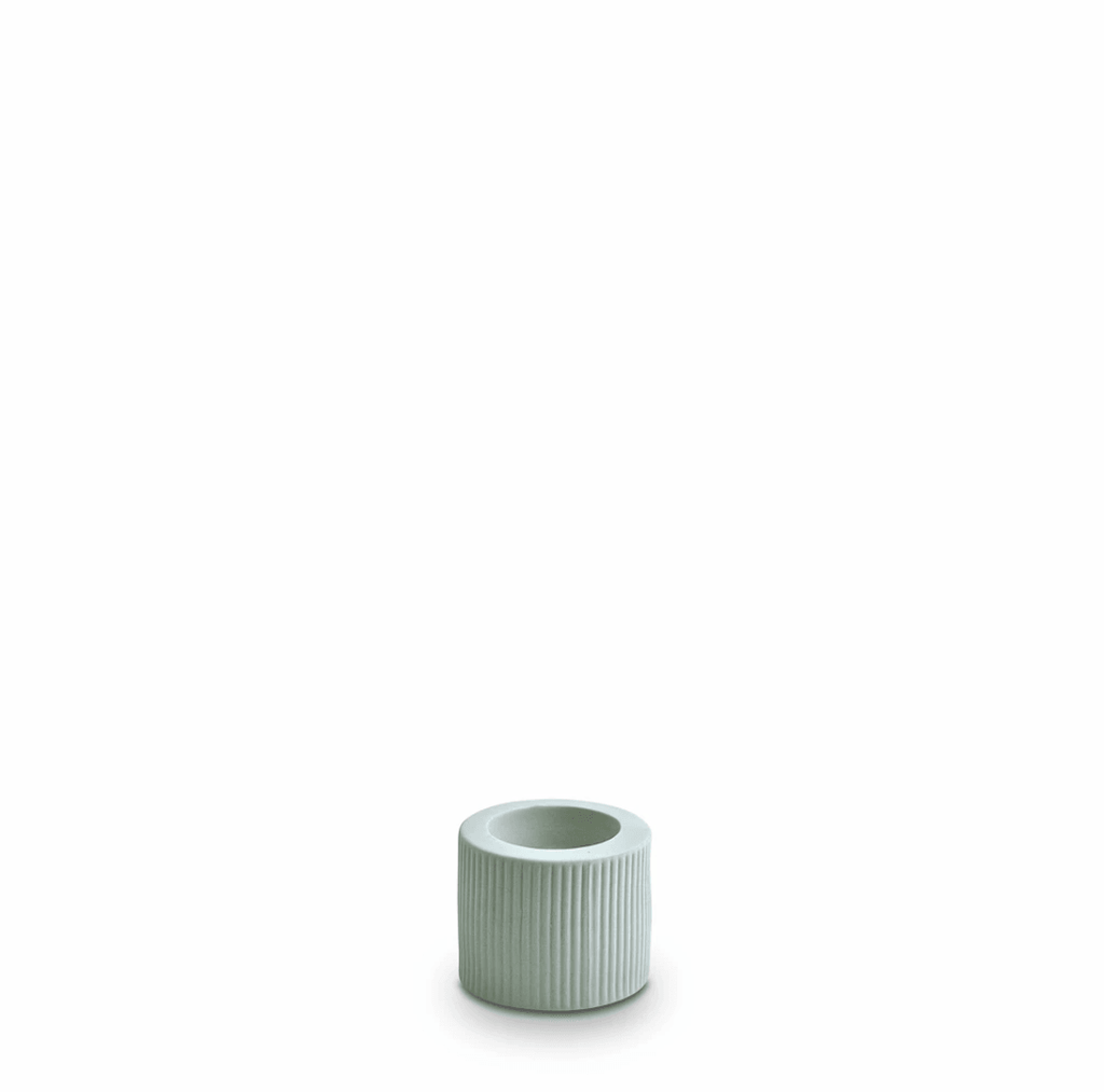Marmoset Found  Ribbed Infinity Candle Holder Blue (S) available at Rose St Trading Co