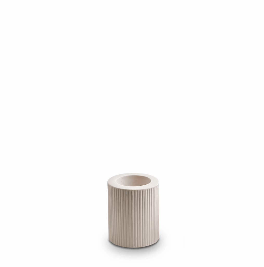 Marmoset Found  Ribbed Infinity Candle Holder Nude (M) available at Rose St Trading Co