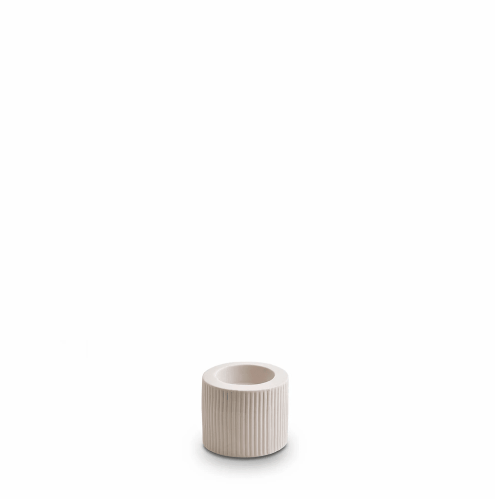 Marmoset Found  Ribbed Infinity Candle Holder Nude (S) available at Rose St Trading Co
