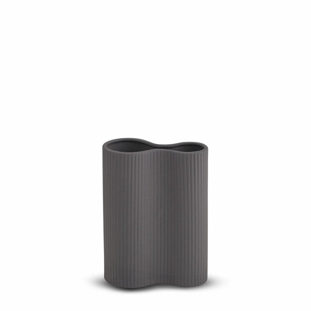 Marmoset Found  Ribbed Infinity Vase Charcoal | S available at Rose St Trading Co