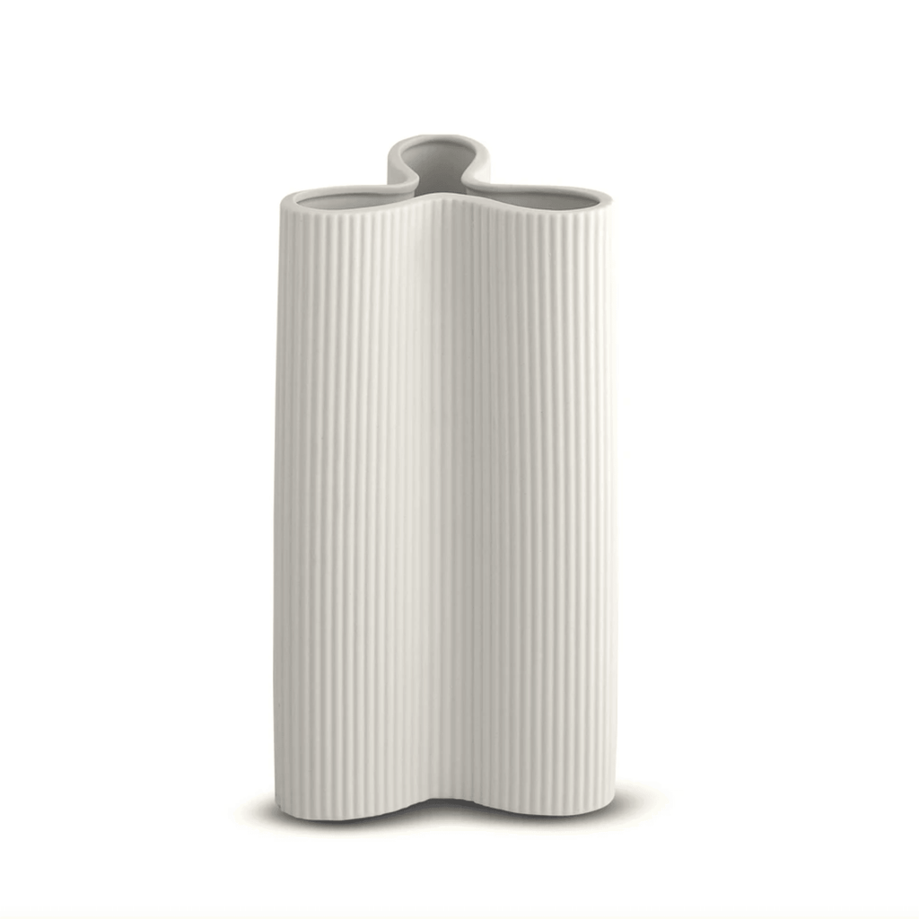 Marmoset Found  Ribbed Petal Vase | Snow available at Rose St Trading Co