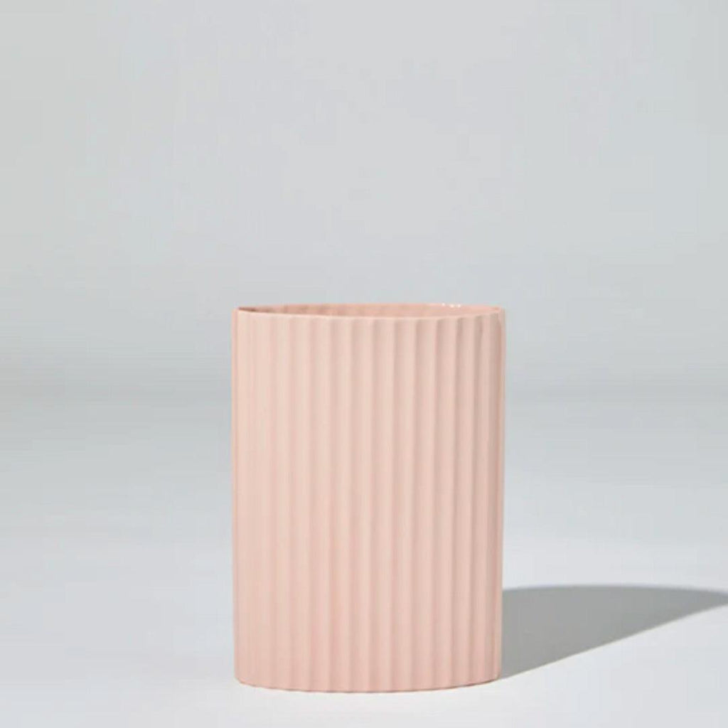 Ripple Oval Vase M | Icy Pink - Rose St Trading Co