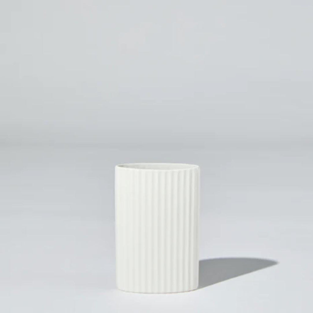 Ripple Oval Vase S | Snow - Rose St Trading Co