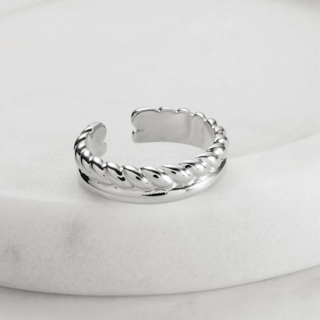 Zafino  Rope Ring | Silver available at Rose St Trading Co