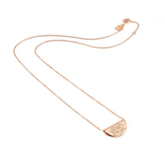 By Charlotte  Rose Gold Lotus Short Necklace available at Rose St Trading Co