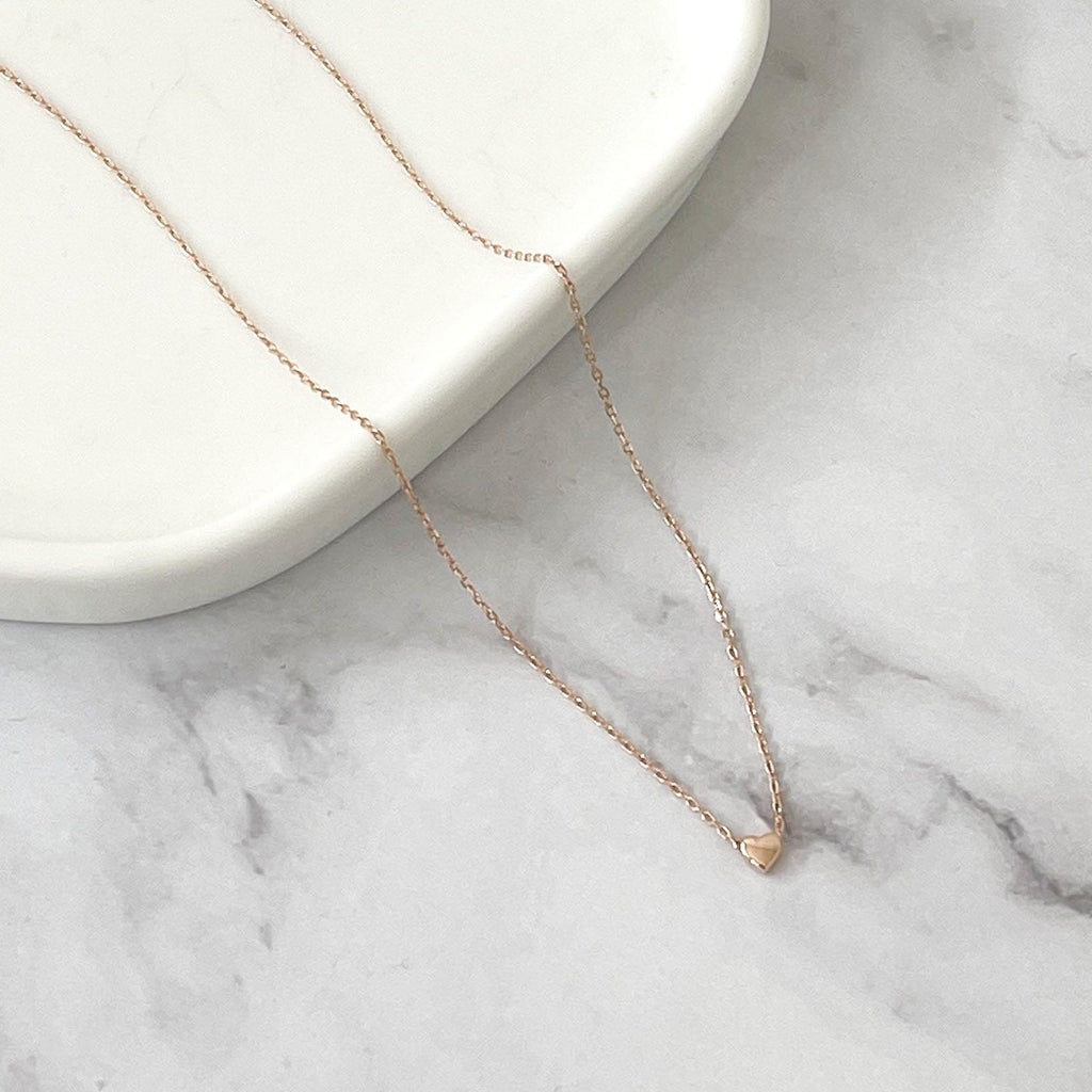 RSTC  Rose Gold Plater Necklace with Small Heart available at Rose St Trading Co