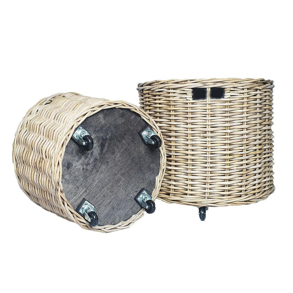 Rose St Trading Co  Round Baskets on Wheels available at Rose St Trading Co