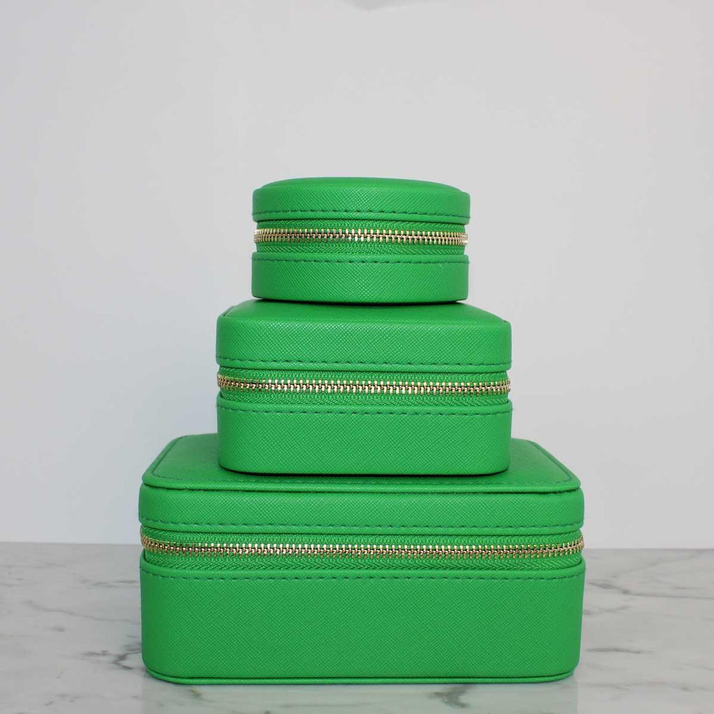 Rose St.  Round Jewellery Case | Green available at Rose St Trading Co