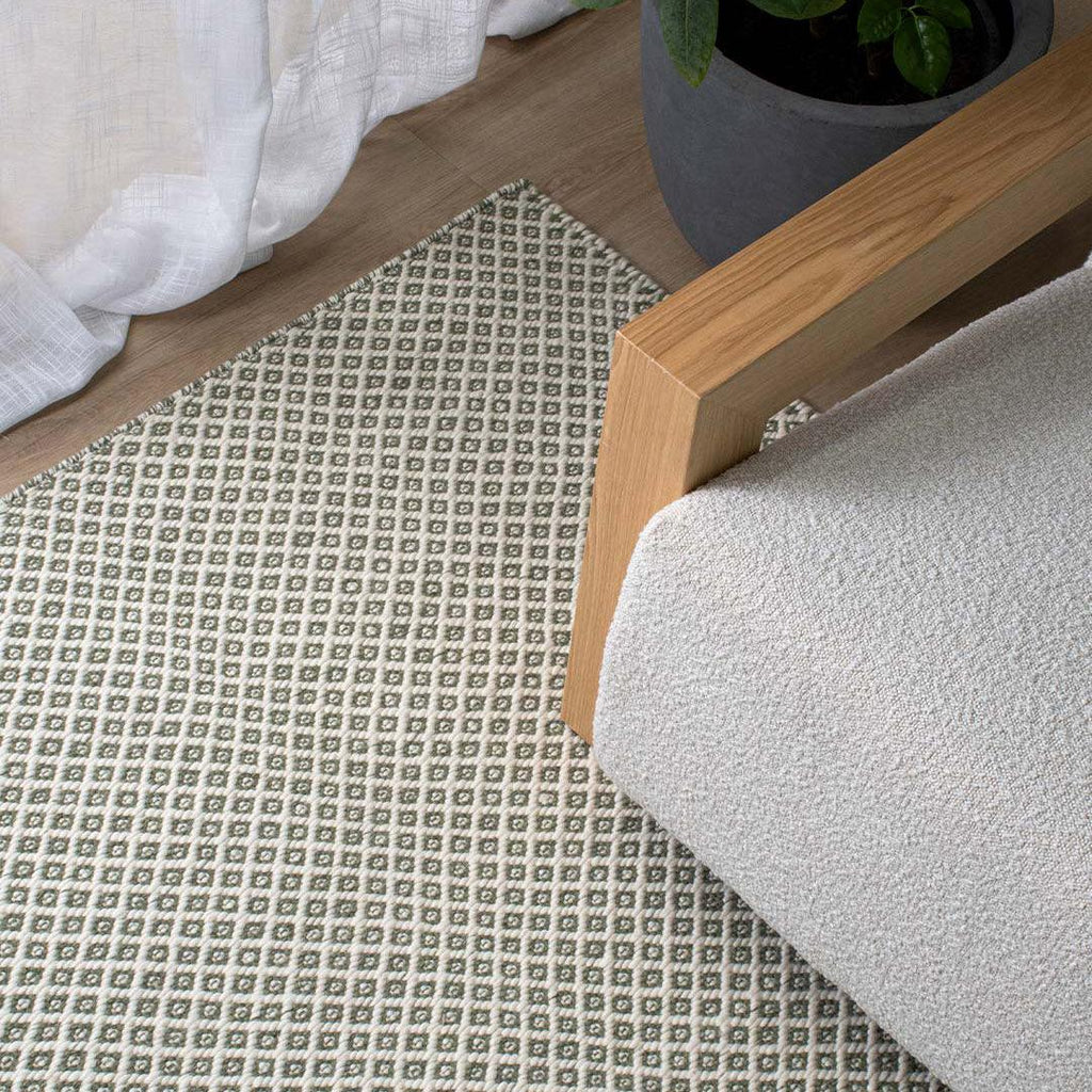 The Rug Collection  Rubick Rug | Green/Ivory available at Rose St Trading Co