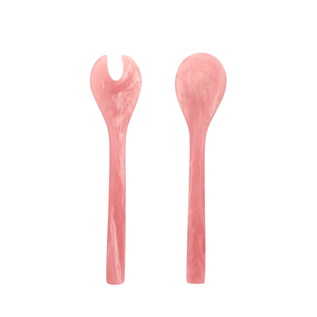 RSTC  Salad Servers | Pink Swirl available at Rose St Trading Co