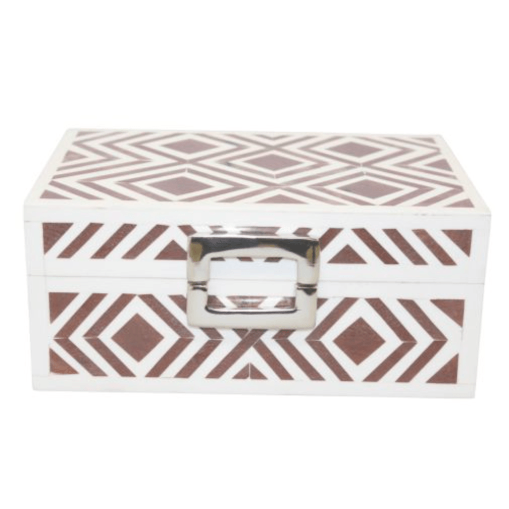 Sand & Beige Decor Box with Buckle - Rose St Trading Co