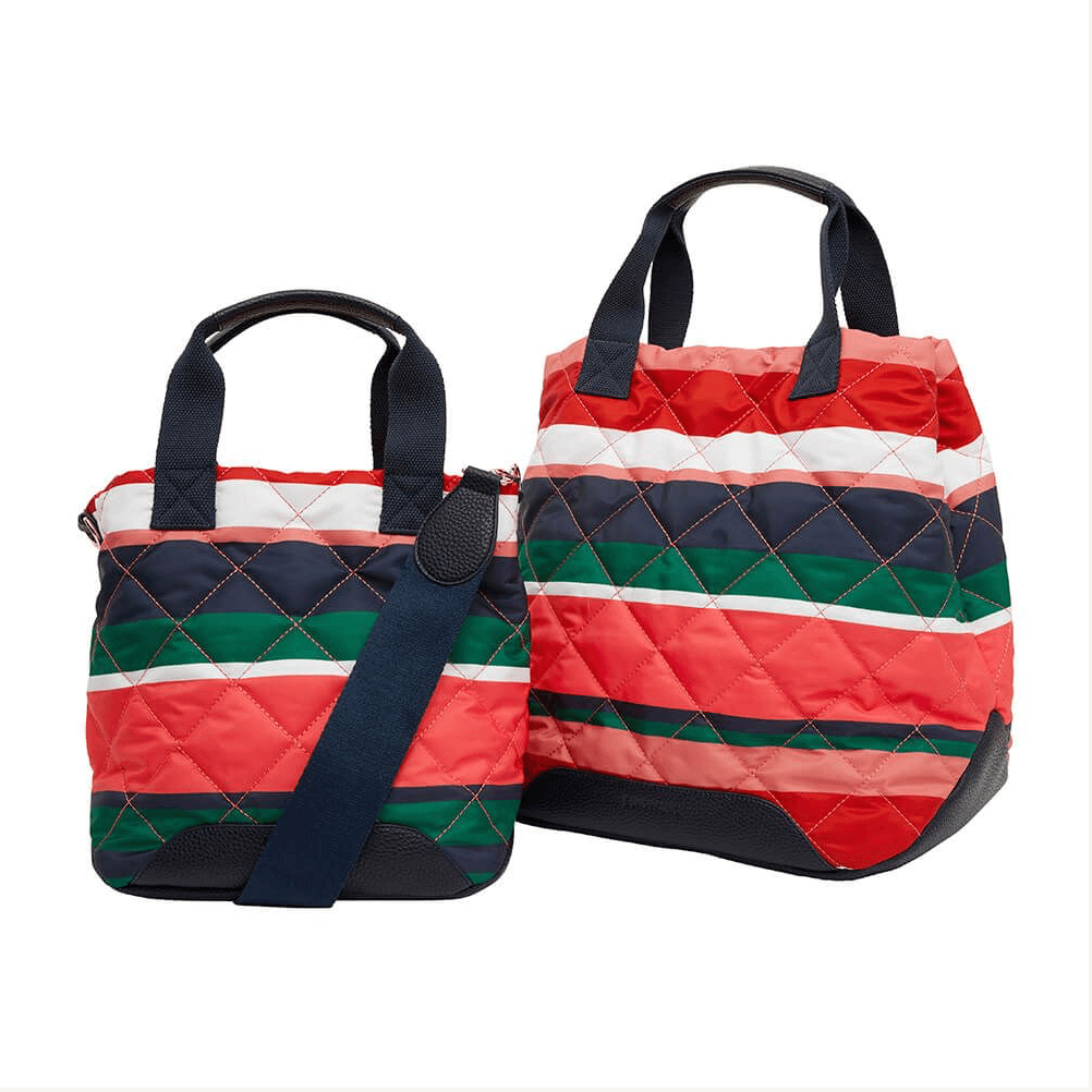 Elms + King  Santa Monica Tote | Navy Multi Stripe available at Rose St Trading Co