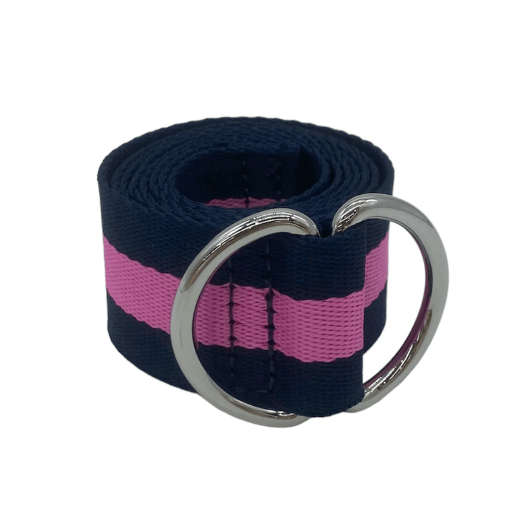 RSTC  Saturday Belt |  Navy + Pink available at Rose St Trading Co