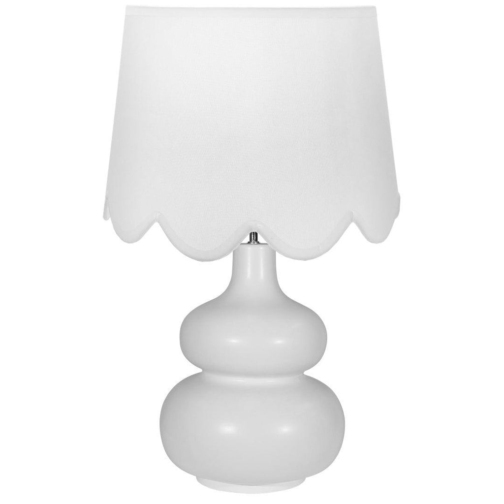 RSTC  Scallop White Fabric Lamp Shade available at Rose St Trading Co