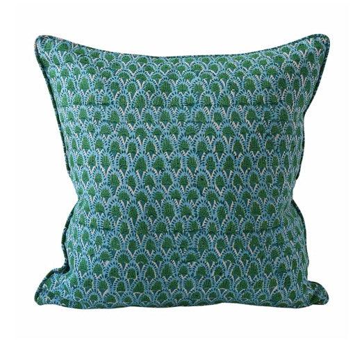 Walter G  Scopello Emerald Linen Cushion 50x50cm available at Rose St Trading Co