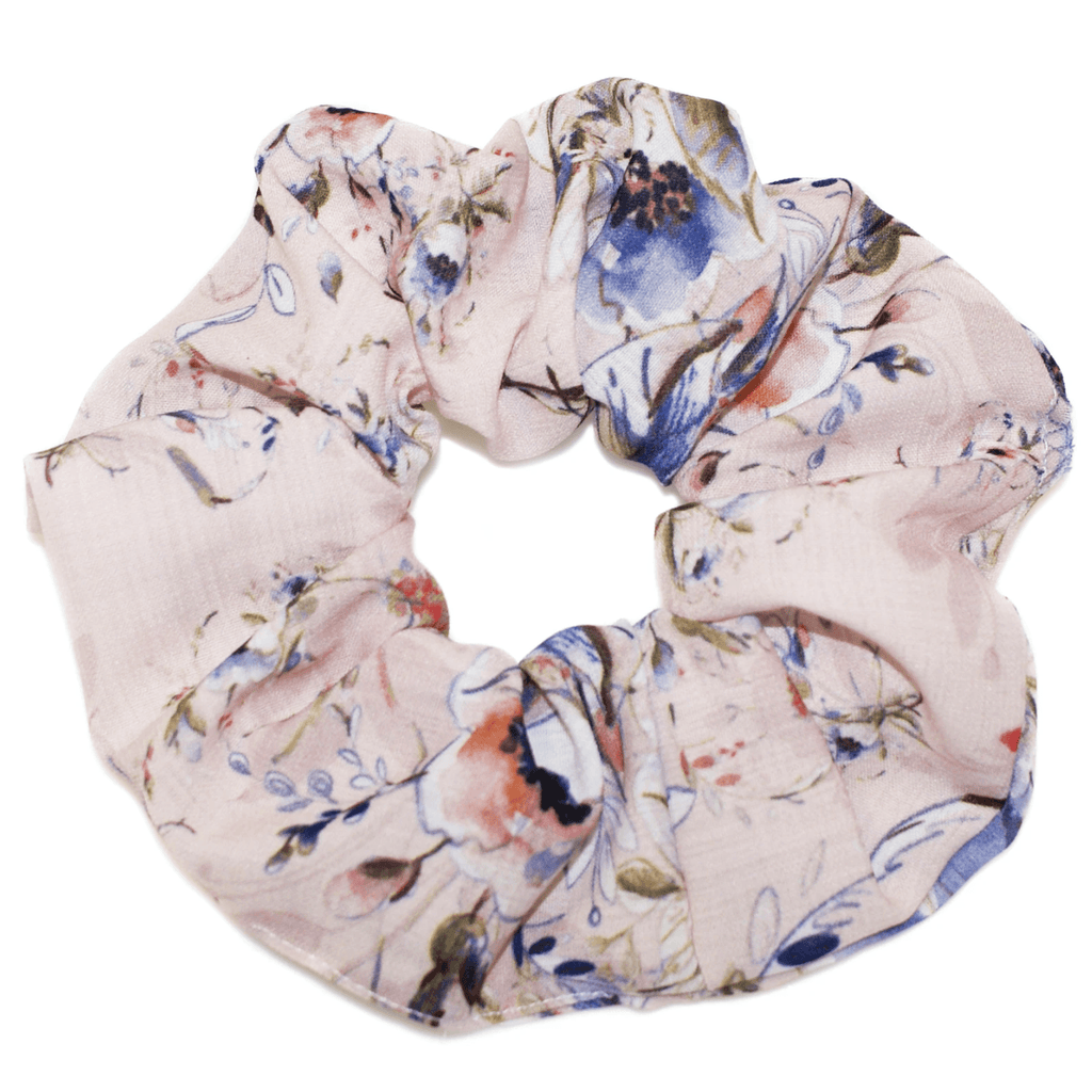 Hepburn & Co  Scrunchie | Floral Yuka Pink available at Rose St Trading Co