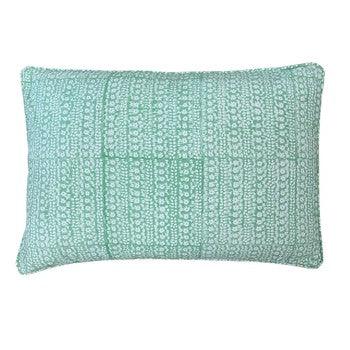 RSTC  Sea Mist Spotted Stripe Cushion available at Rose St Trading Co