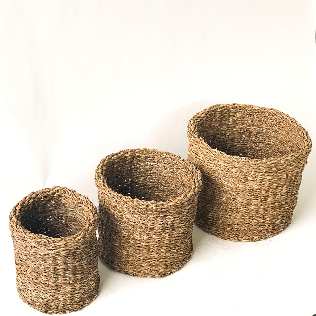 RSTC  Seagrass Round Baskets available at Rose St Trading Co