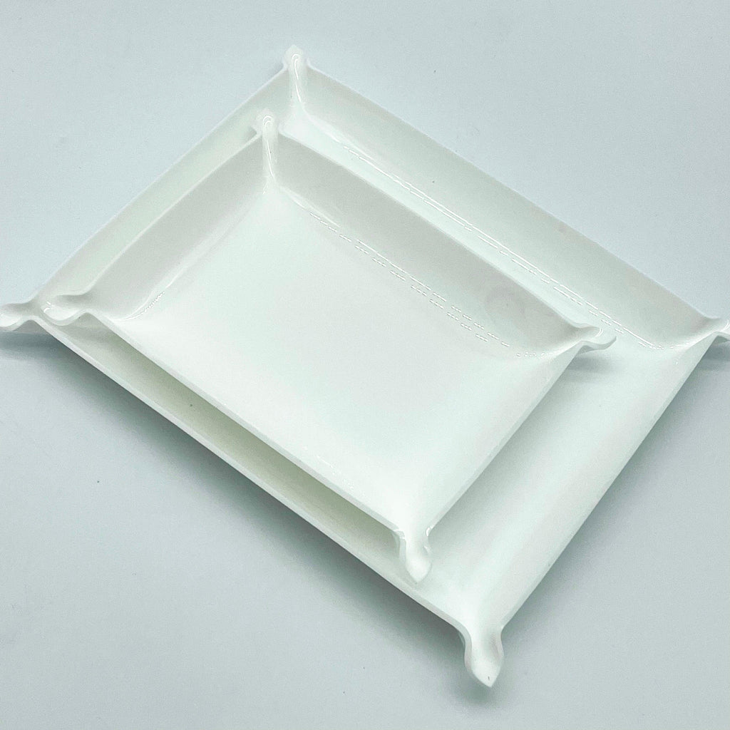 RSTC  Set of 2 Acrylic Valet Trays | White available at Rose St Trading Co