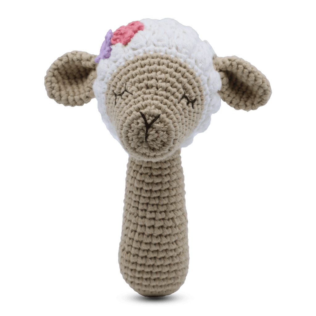 Snuggle Buddies  Shaker Rattle Toy | Lamb available at Rose St Trading Co