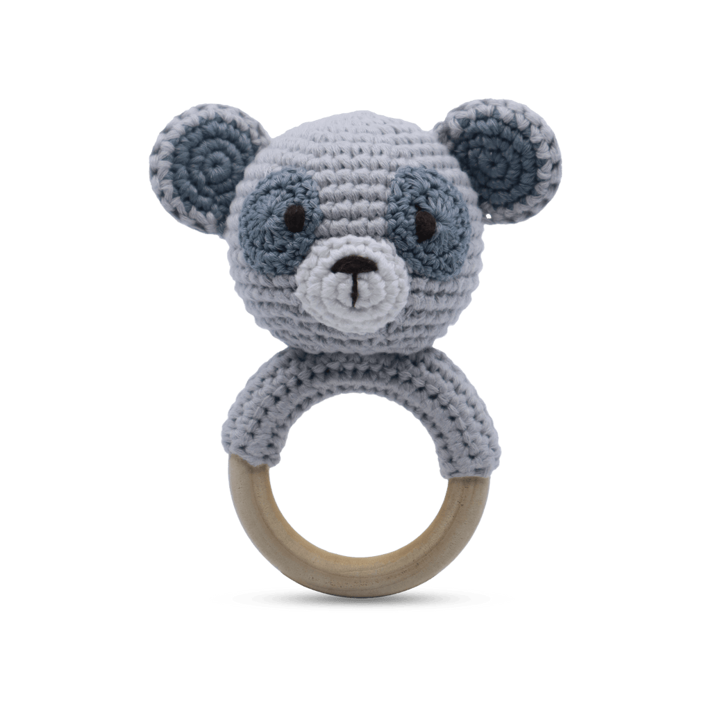 Snuggle Buddies  Shaker Ring Toy | Lemur available at Rose St Trading Co