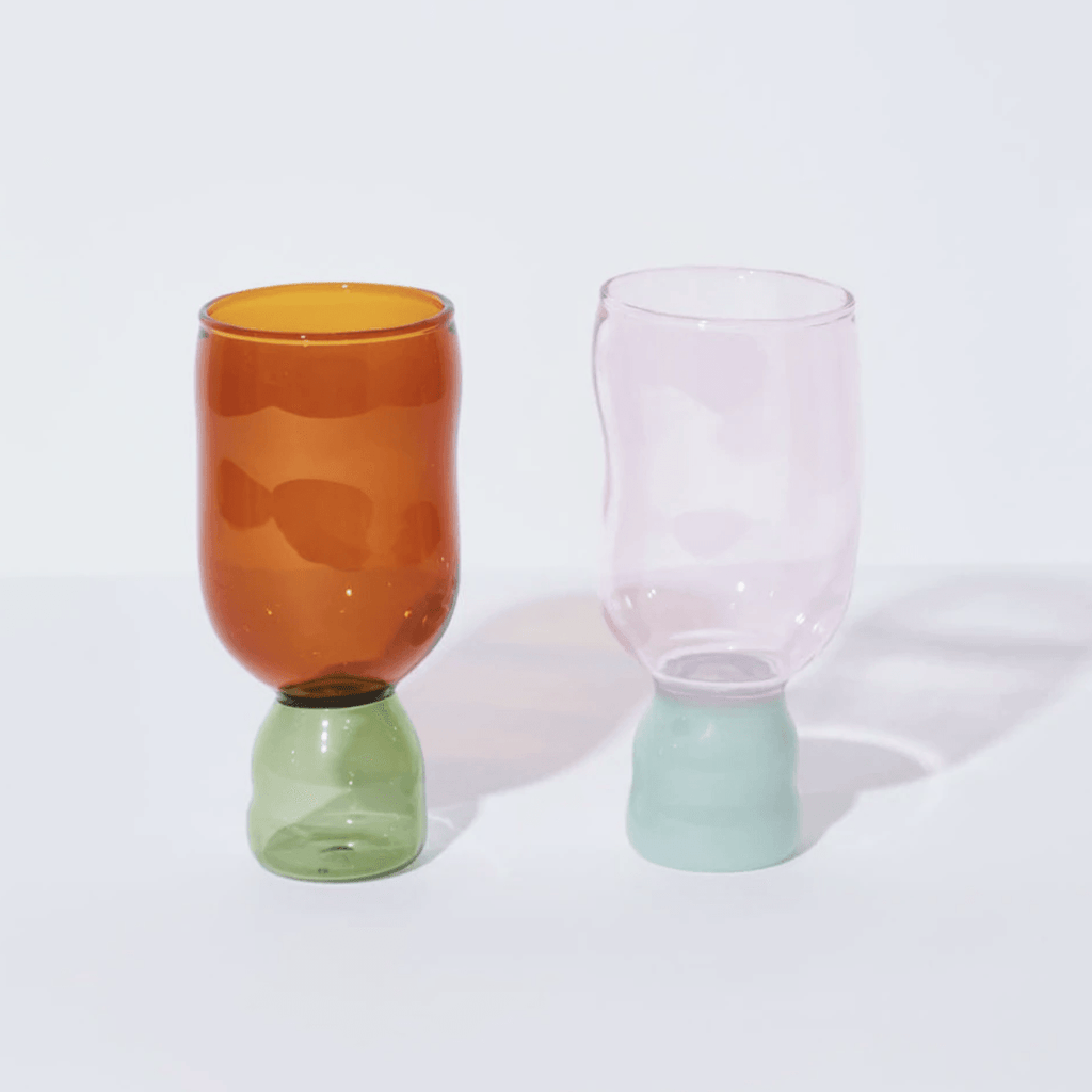 House of Nunu  Show Pony Glasses | Pink & Aqua / Amber & Green Set available at Rose St Trading Co