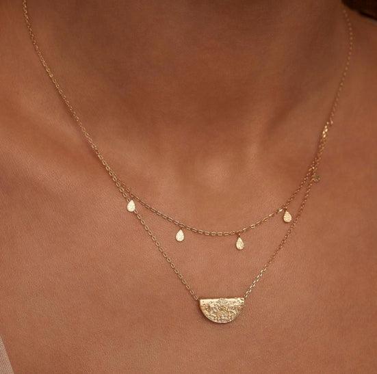 By Charlotte  Silver Blessed Lotus Necklace available at Rose St Trading Co