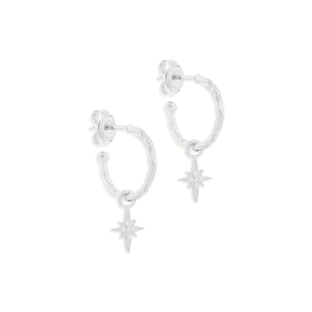 By Charlotte  Silver Starlight Hoops available at Rose St Trading Co