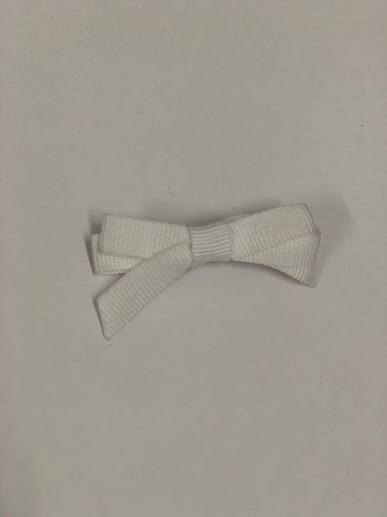 Rose St Trading Co White Small Grosgrain Ribbon Bows | Assorted Colours + Patterns available at Rose St Trading Co
