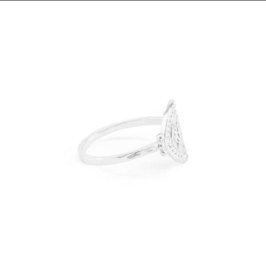 By Charlotte  Small Silver Lotus Rising Ring available at Rose St Trading Co