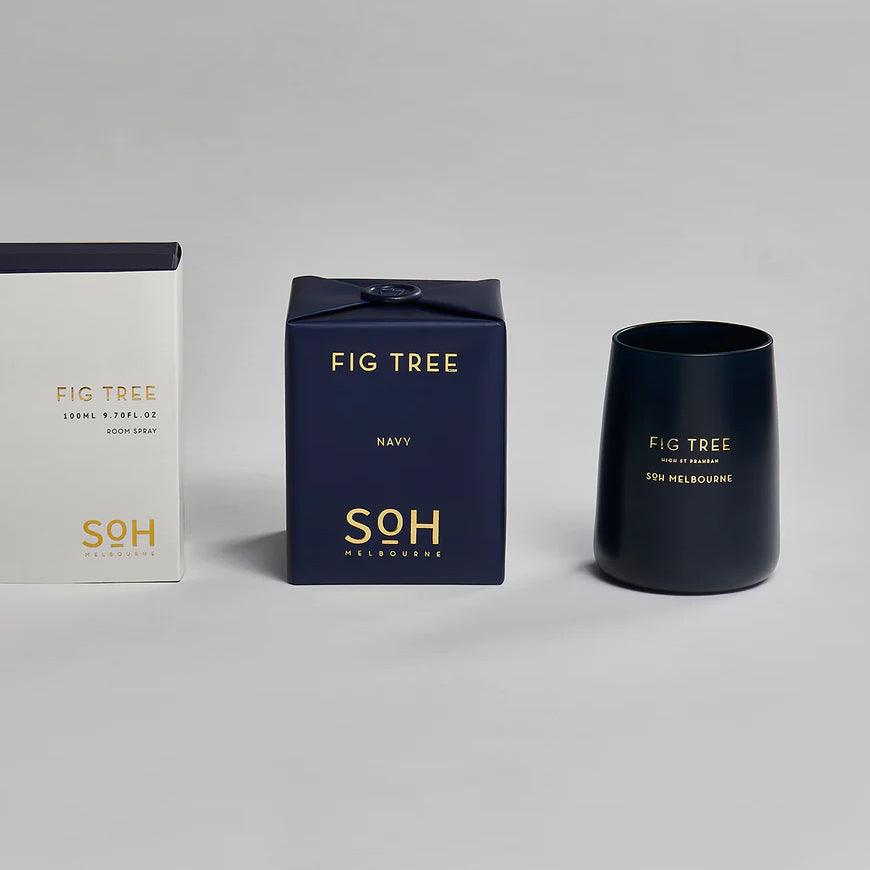 SOH  SOH Fig Tree Candle | Navy Matte Vessel available at Rose St Trading Co