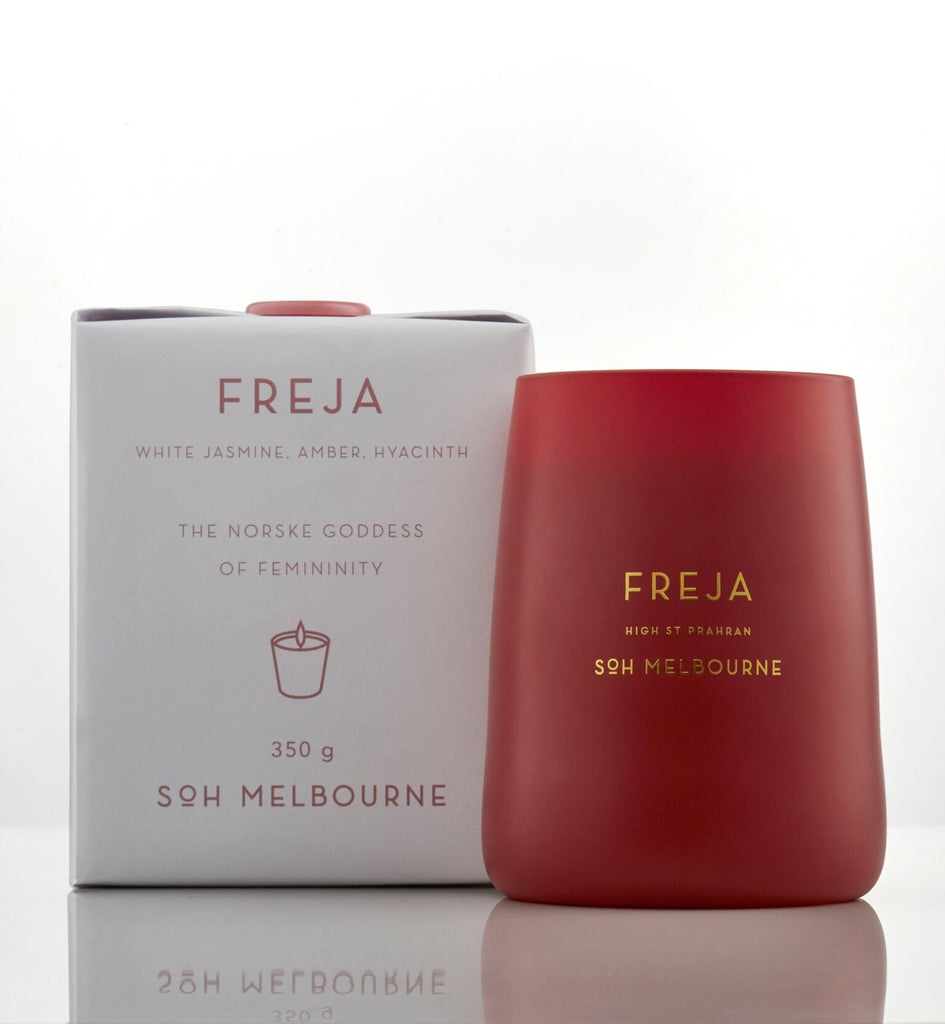 SOH  SOH Freja Rouge Matte Glass Candle available at Rose St Trading Co