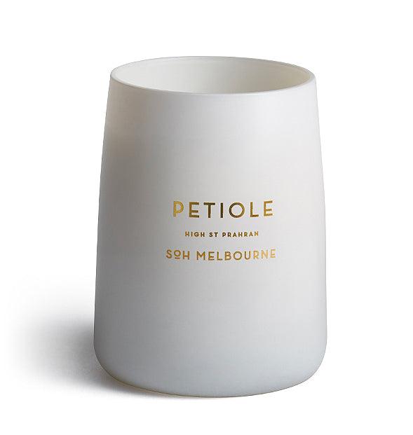 SOH  SOH Petiole Candle | White Matte Vessel available at Rose St Trading Co