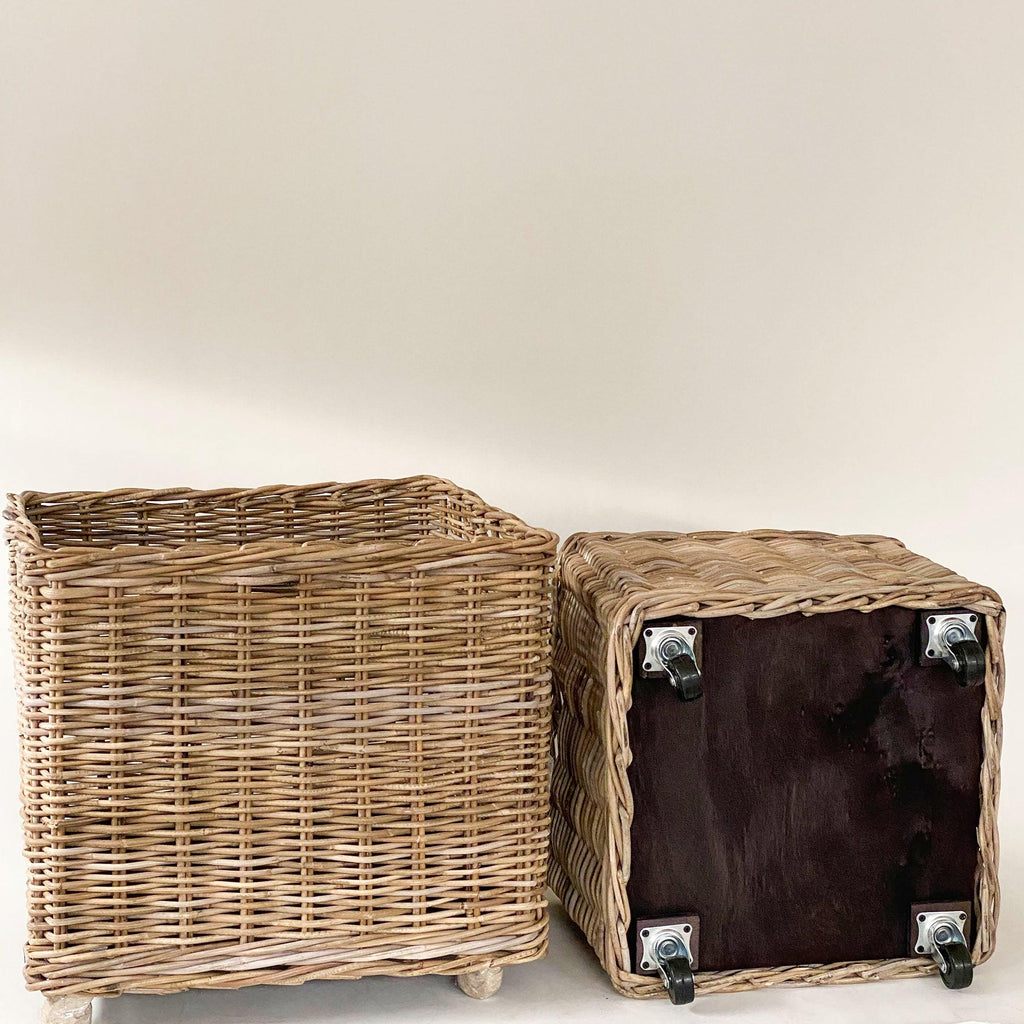 RSTC  Square Baskets on Wheels available at Rose St Trading Co