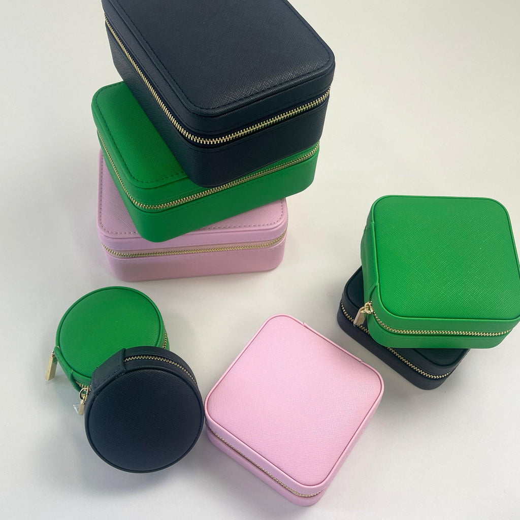 Rose St.  Square Jewellery Case | Green available at Rose St Trading Co