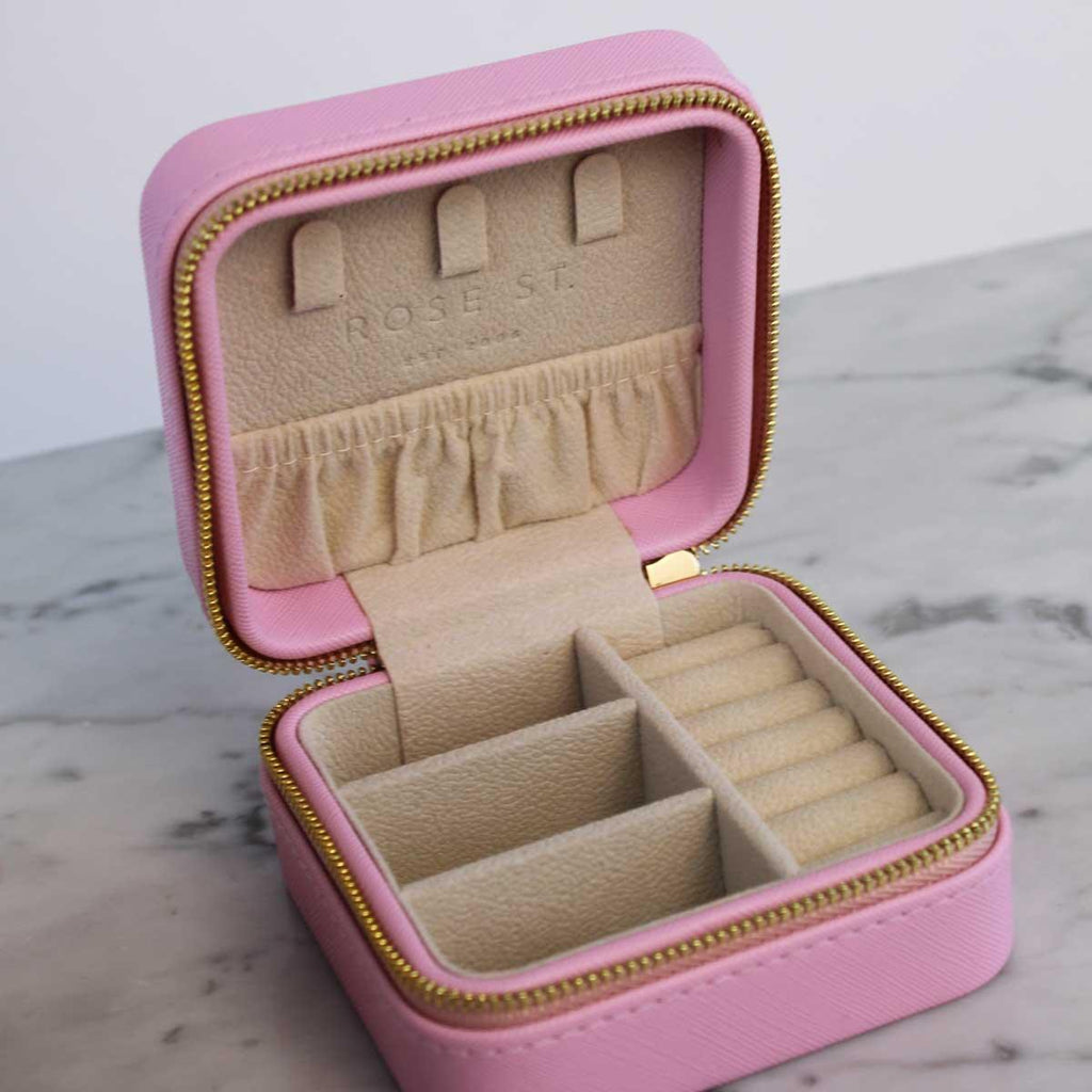 Rose St.  Square Jewellery Case | Pink available at Rose St Trading Co