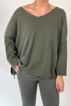 Rose St Trading Co  Star Back Knit | Militare available at Rose St Trading Co