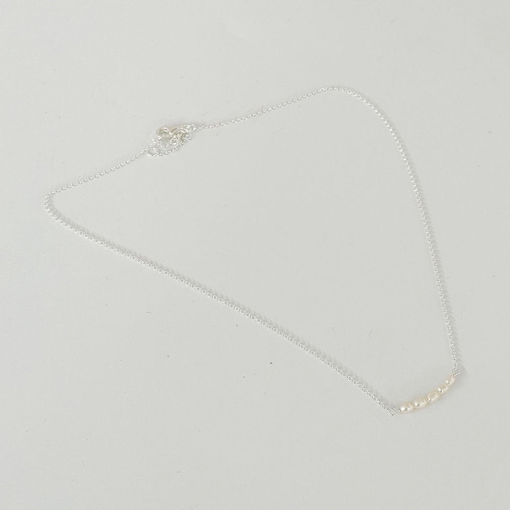 RSTC  Sterling Silver with Seed Pearl Necklace available at Rose St Trading Co